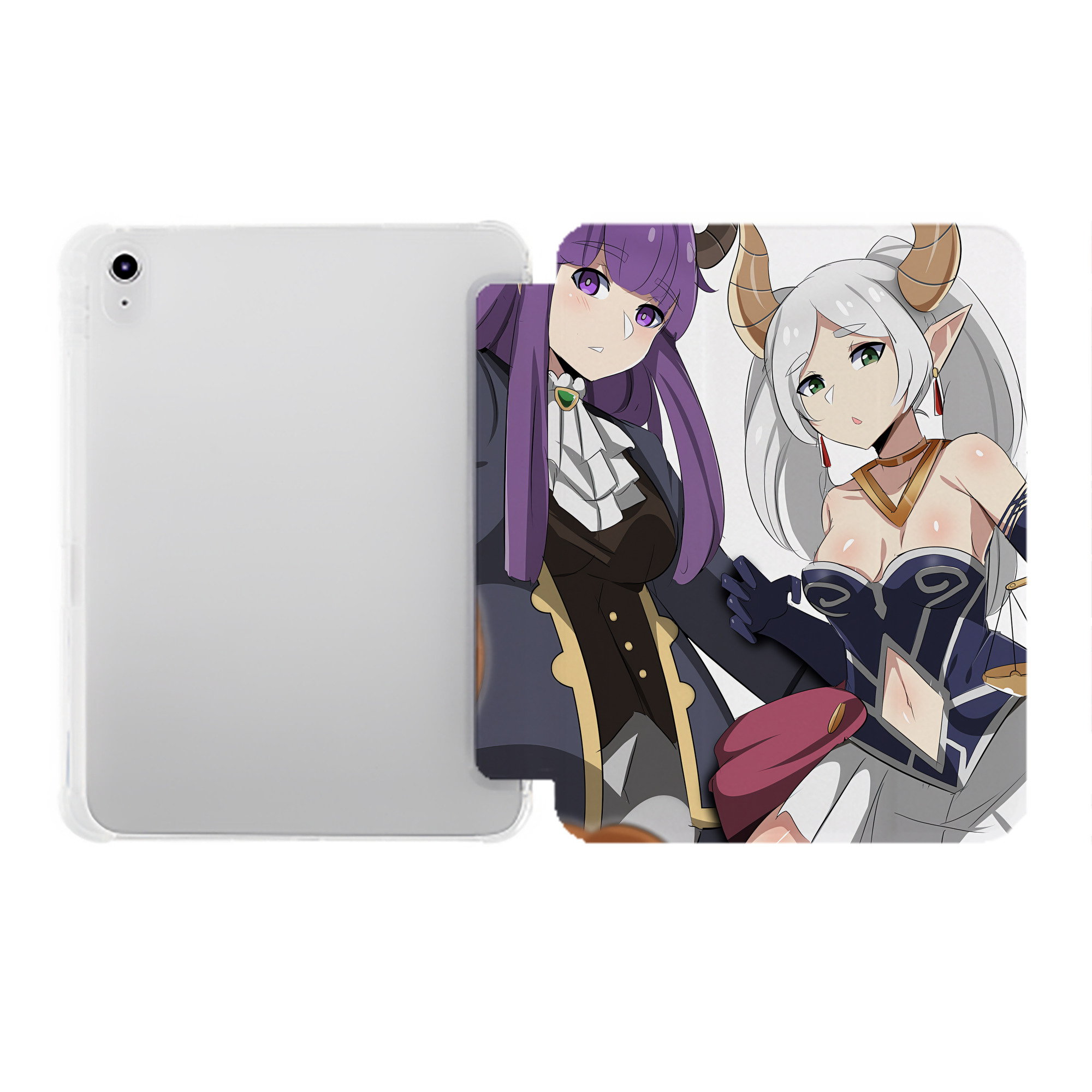（画像用） 葬送のフリーレン Frieren IPad ケース ペン収納付き 三つ折りスタンド PUレザー×シリコン 対応機種9.5/10.5/10.9インチ